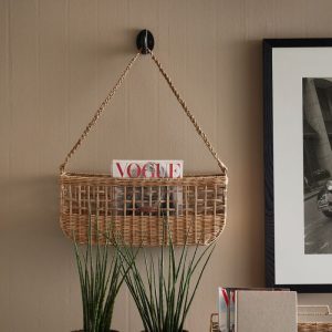 Organiser Rustic Rattan Square Weave